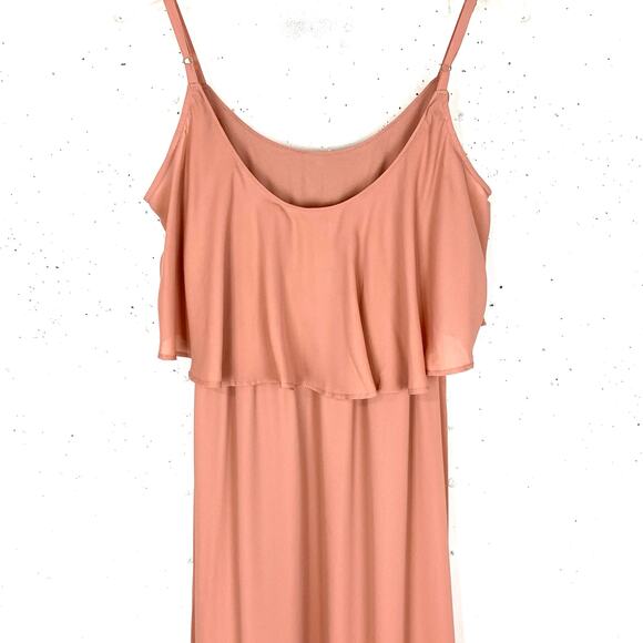 Show Me Your Mumu Caitlin Ruffle Maxi Dress Rustic Mauve Crisp Size Small - Picture 12 of 13
